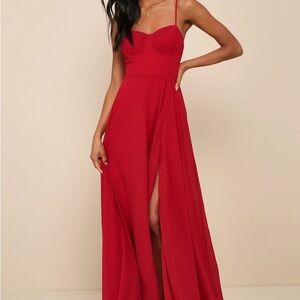 Lulu's Red Maxi Dress